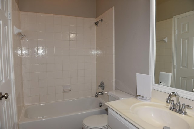 3314 Saint Charles Ct, Missouri City, TX 77459 - bathroom featuring toilet, washtub / shower combination, and vanity
