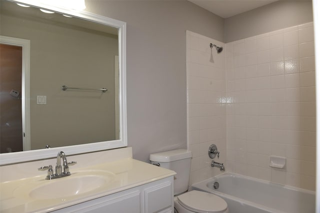 3314 Saint Charles Ct, Missouri City, TX 77459 - bathroom featuring vanity, toilet, and shower / bath combination