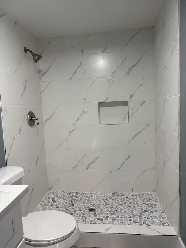 5159 Dumore Dr, Houston, TX 77048 - bathroom with toilet, a shower stall, and vanity