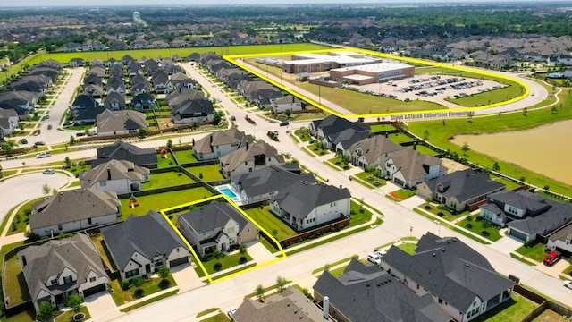 2310 Desert Holly Dr, Katy, TX 77493 - aerial view of residential area featuring property parcel outlined