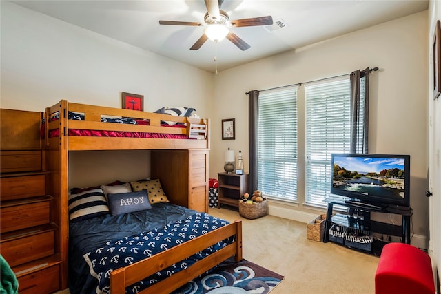 10040 Easton Sky Ln, Cypress, TX 77433 - carpeted bedroom with ceiling fan