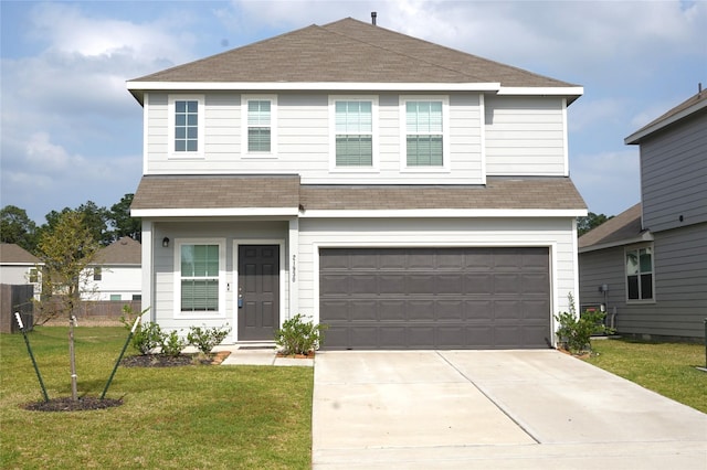 21930 King Heights Ln, Houston, TX 77073 - view of front facade featuring roof with shingles, an attached garage, and concrete driveway