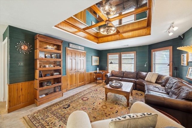 210 Victoria Way, Friendswood, TX 77546 - living area featuring wooden walls and wainscoting