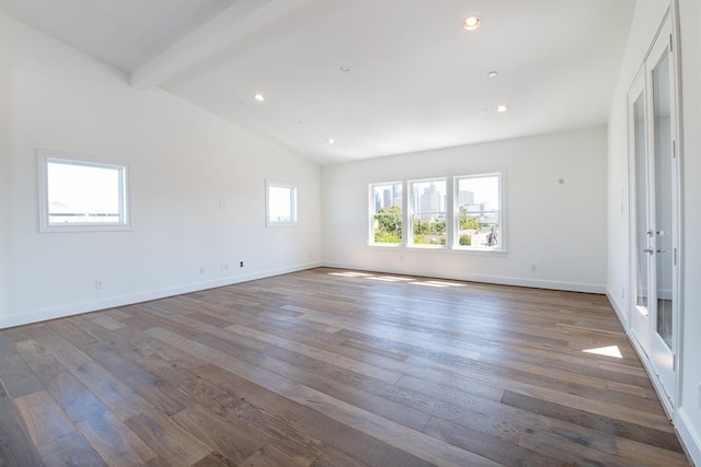 2209 Crocker St, Houston, TX 77006 - empty room featuring wood finished floors, recessed lighting, and baseboards