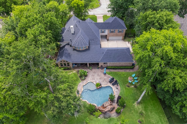 72 Tall Trl, Missouri City, TX 77459 - aerial view of property and surrounding area featuring a pool area