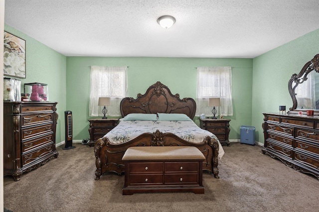 20407 Spoonwood Dr, Humble, TX 77346 - bedroom with carpet, a textured ceiling, and baseboards