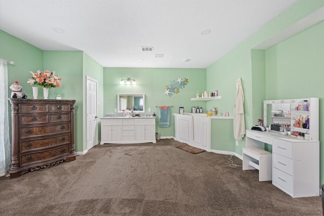 20407 Spoonwood Dr, Humble, TX 77346 - full bathroom with carpet floors, vanity, and baseboards