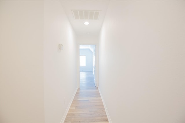 5413 Kiam St Unit B, Houston, TX 77007 - corridor with baseboards, light wood finished floors, and recessed lighting