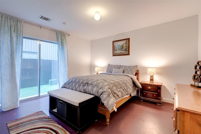 1508 Cleveland St, Houston, TX 77019 - bedroom with finished concrete floors and access to outside