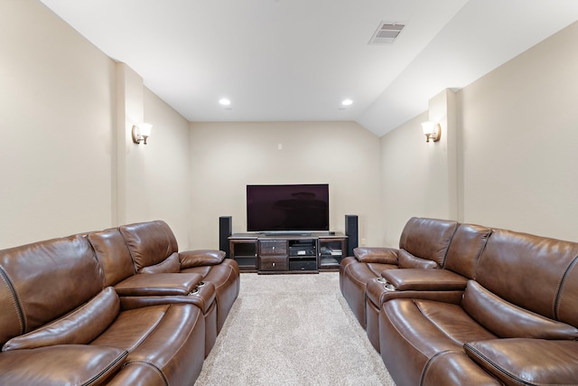 2506 Haven Hill Dr, Katy, TX 77494 - living area featuring carpet floors, recessed lighting, and vaulted ceiling