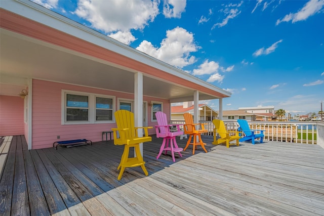 22023 Deaf P Smith Dr, Galveston, TX 77554 - view of wooden terrace