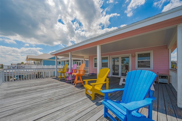 22023 Deaf P Smith Dr, Galveston, TX 77554 - deck featuring outdoor dining space