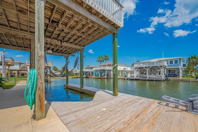 22023 Deaf P Smith Dr, Galveston, TX 77554 - dock area with a water view