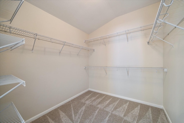 5023 Birch Manor Ln, Katy, TX 77494 - spacious closet featuring carpet and vaulted ceiling