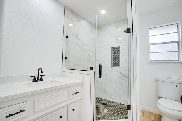 29302 Raestone St, Spring, TX 77386 - full bath with toilet, vanity, and a marble finish shower