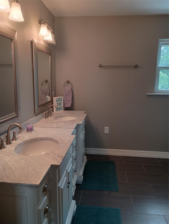 41 Lakeview Shores Dr, Coldspring, TX 77331 - full bath with double vanity and wood finish floors