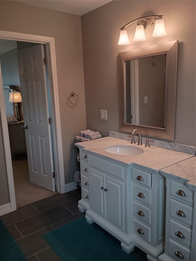 41 Lakeview Shores Dr, Coldspring, TX 77331 - bathroom with vanity and tile patterned floors