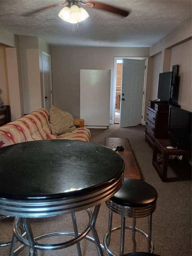 41 Lakeview Shores Dr, Coldspring, TX 77331 - living room with ceiling fan and carpet flooring