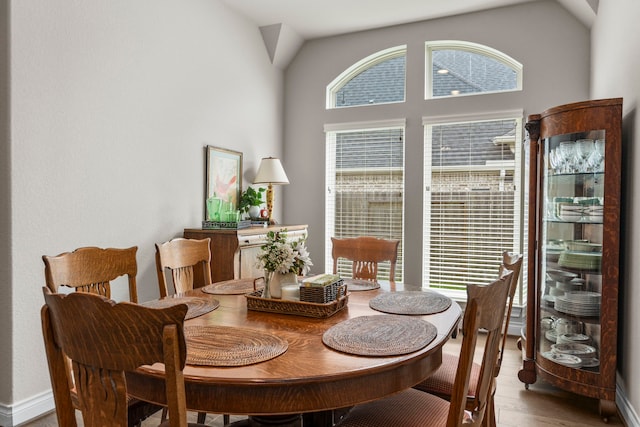 28911 Ally Lynn Way, Katy, TX 77494 - dining room with wood finished floors and vaulted ceiling