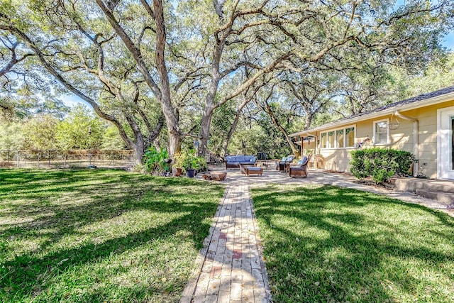 1200 E US Highway 90, Flatonia, TX 78941 - view of yard with an outdoor hangout area and a patio