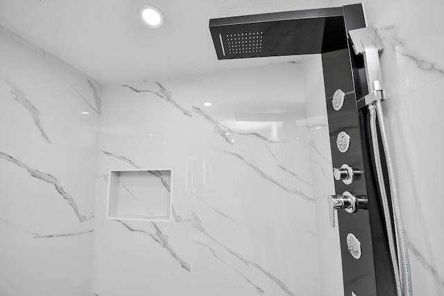 22718 Carter Moir Ln, Katy, TX 77449 - bathroom view of a marble finish shower