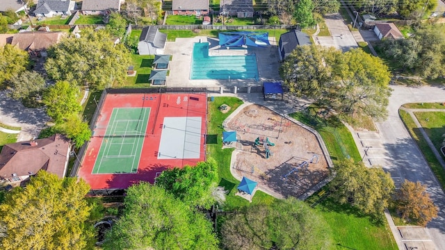 22718 Carter Moir Ln, Katy, TX 77449 - bird's eye view of a pool area