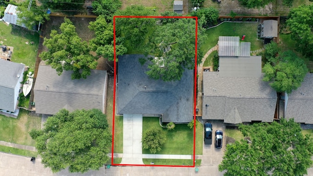 3010 Helberg Rd, Houston, TX 77092 - aerial view of property and surrounding area with property boundaries highlighted