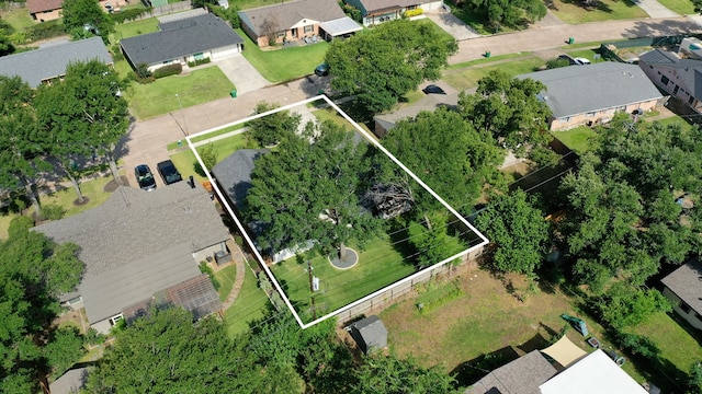 3010 Helberg Rd, Houston, TX 77092 - aerial view of residential area with property parcel outlined