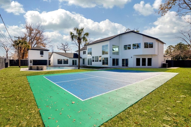 12564 Memorial Dr, Houston, TX 77024 - view of sport court with a swimming pool