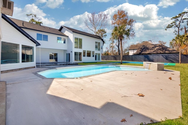 12564 Memorial Dr, Houston, TX 77024 - view of pool with a patio area and a fenced backyard