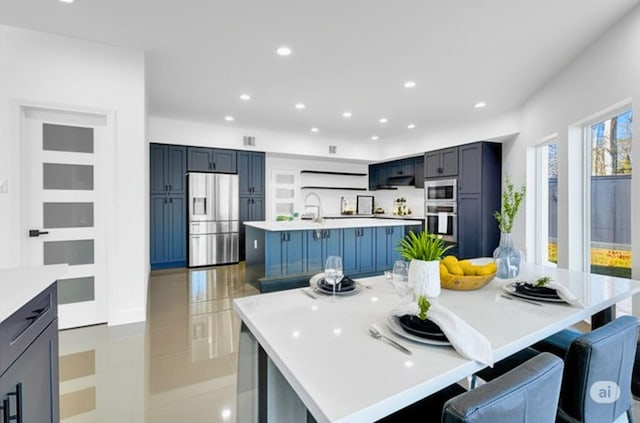 12564 Memorial Dr, Houston, TX 77024 - dining space with recessed lighting