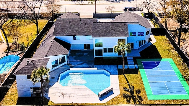 12564 Memorial Dr, Houston, TX 77024 - view of pool with a patio and a fenced backyard