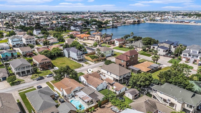 5720 Fraser Ave, Galveston, TX 77551 - aerial perspective of suburban area featuring a nearby body of water