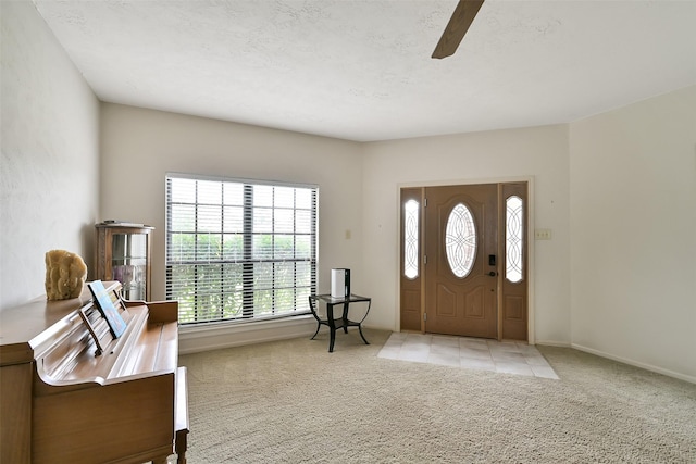 6511 Coldstream Dr, Pasadena, TX 77505 - carpeted entryway featuring a ceiling fan