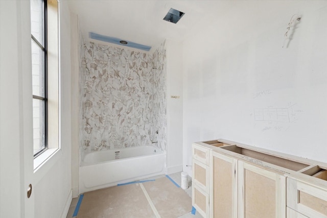 1710 Ebony Ln, Houston, TX 77018 - bathroom with  shower combination and baseboards
