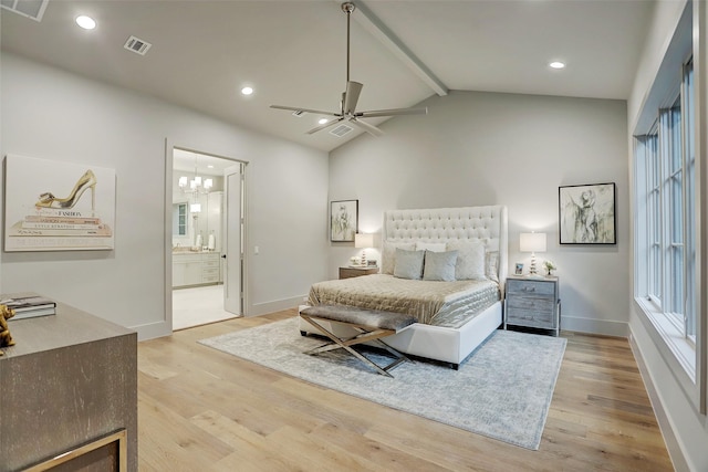 1710 Ebony Ln, Houston, TX 77018 - bedroom with wood finished floors, a chandelier, baseboards, and recessed lighting