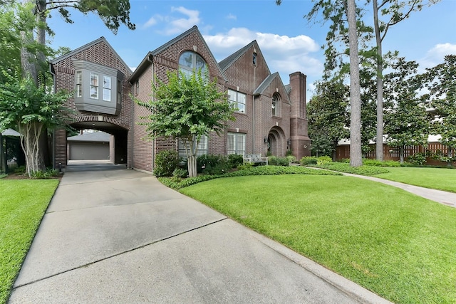 6 Woodsborough Cir, Houston, TX 77055 - view of front of home with brick siding, driveway, and a carport