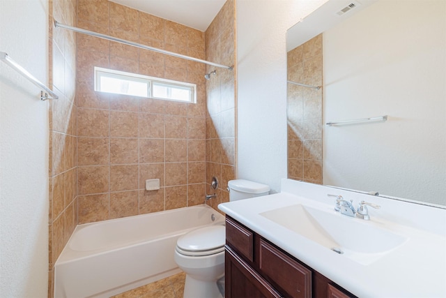 20210 Stonebridge Terrace Dr, Richmond, TX 77407 - bathroom featuring toilet, vanity, and  shower combination