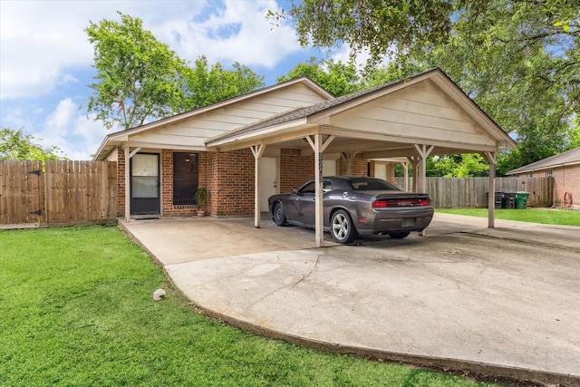 5707 Cripple Brook Ct, Houston, TX 77017 - single story home with brick siding, concrete driveway, and an attached carport