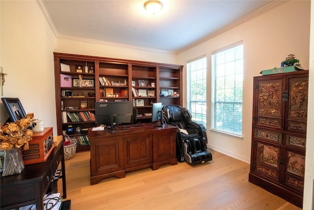 19406 Egret Haven Ln, Cypress, TX 77433 - office space with light wood finished floors and crown molding