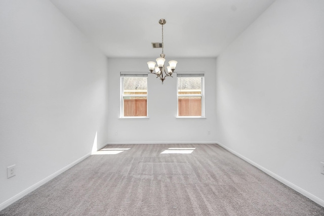 3727 Varna Ct, Missouri City, TX 77459 - carpeted empty room with a chandelier and baseboards