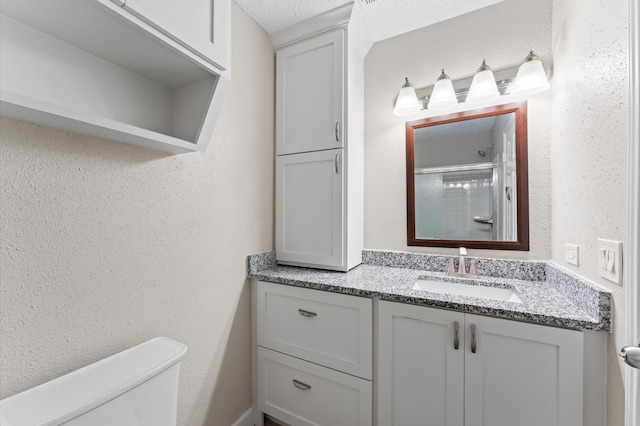 4519 Pioneer Trl, Sugar Land, TX 77479 - full bathroom with vanity, toilet, and a shower