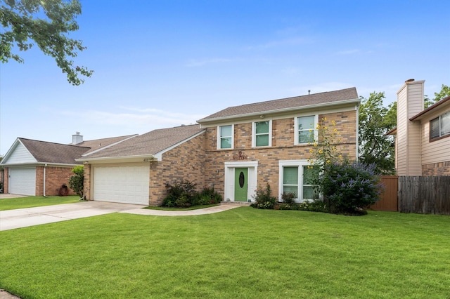 4519 Pioneer Trl, Sugar Land, TX 77479 - view of front of house with brick siding, concrete driveway, and a garage