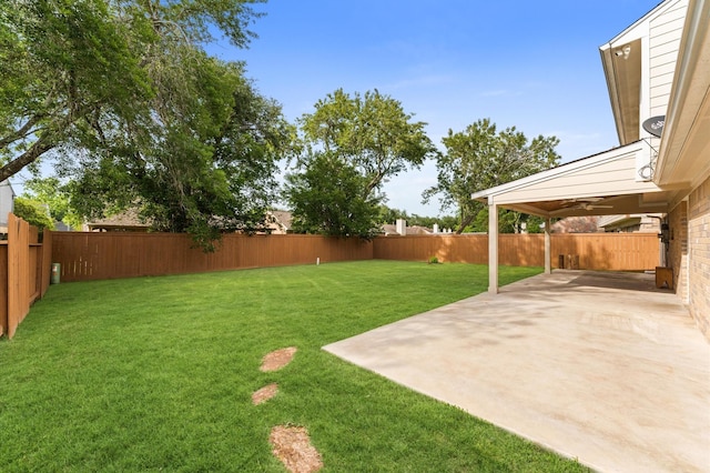 4519 Pioneer Trl, Sugar Land, TX 77479 - view of yard with a patio area and ceiling fan