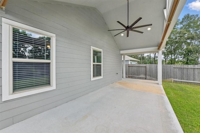 25707 Hickory Pecan Trl, Tomball, TX 77375 - view of patio / terrace featuring ceiling fan