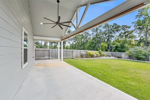 25707 Hickory Pecan Trl, Tomball, TX 77375 - view of patio / terrace featuring a ceiling fan