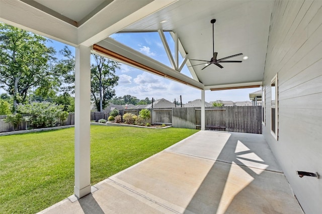 25707 Hickory Pecan Trl, Tomball, TX 77375 - view of patio featuring ceiling fan