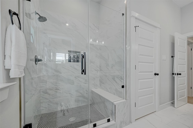 2105 Sam Wilson St Unit C, Houston, TX 77020 - bathroom with a marble finish shower and marble finish flooring