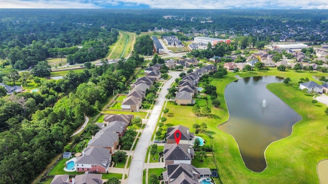14311 Lakepointe Bend Ln, Cypress, TX 77429 - aerial view of residential area with a large body of water and a forest