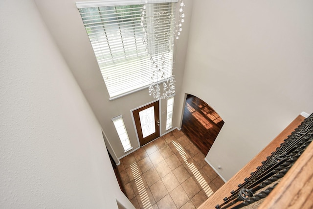 14311 Lakepointe Bend Ln, Cypress, TX 77429 - tiled entryway with a towering ceiling